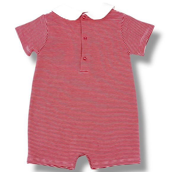 Edgehill Collection Peter Pan Collar Soft Cotton Romper Baby Boys Sz 6 Mos - Picture 4 of 5